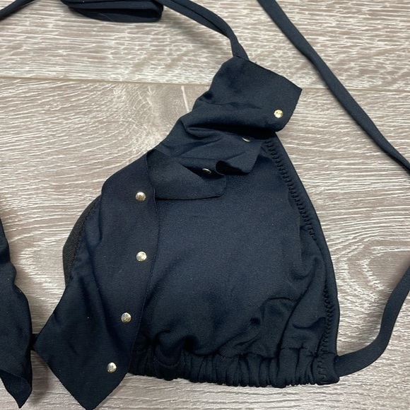 Rampage Swim Black Ruffle Studded Bikini M - Picture 10 of 13